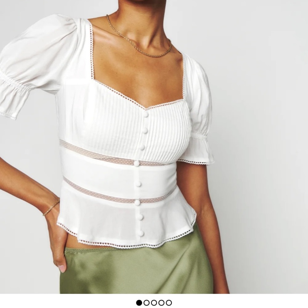 Reformation Daphne White Top